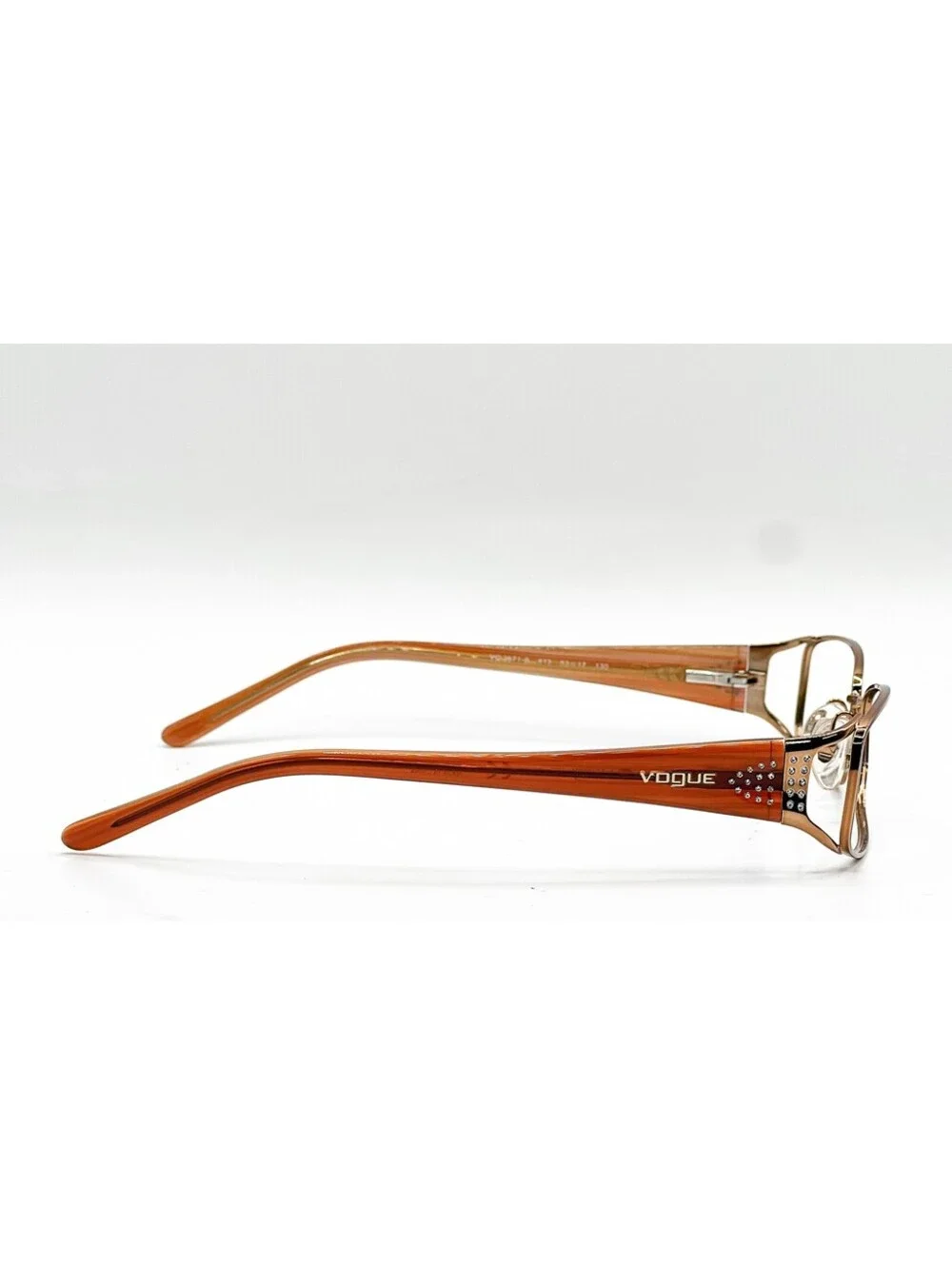 Vogue VO 3671-B 813 Orange Rectangle Authentic Eyeglass Frames 53-17